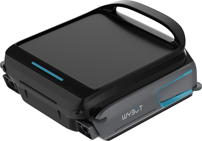 robot pastrues pishine Wybot F1, pa kabllo, solar 33W, rezervuar 7L, filtër 180µm, 5200mAh, zi/jeshil, set 4 copë