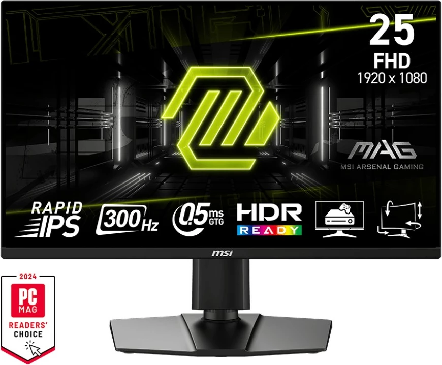 Monitor gaming MSI MAG 255PXF, 24.5", Full HD, 300 Hz, Rapid IPS, i zi