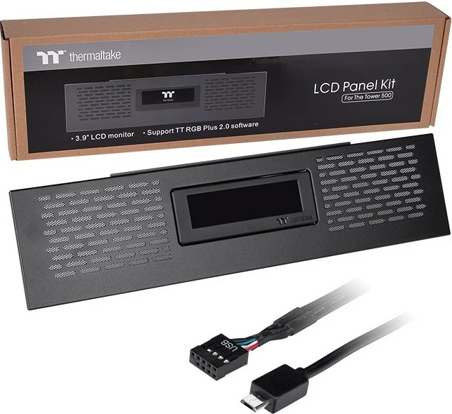 Panel LCD Thermaltake për kasë The Tower 500, i zi