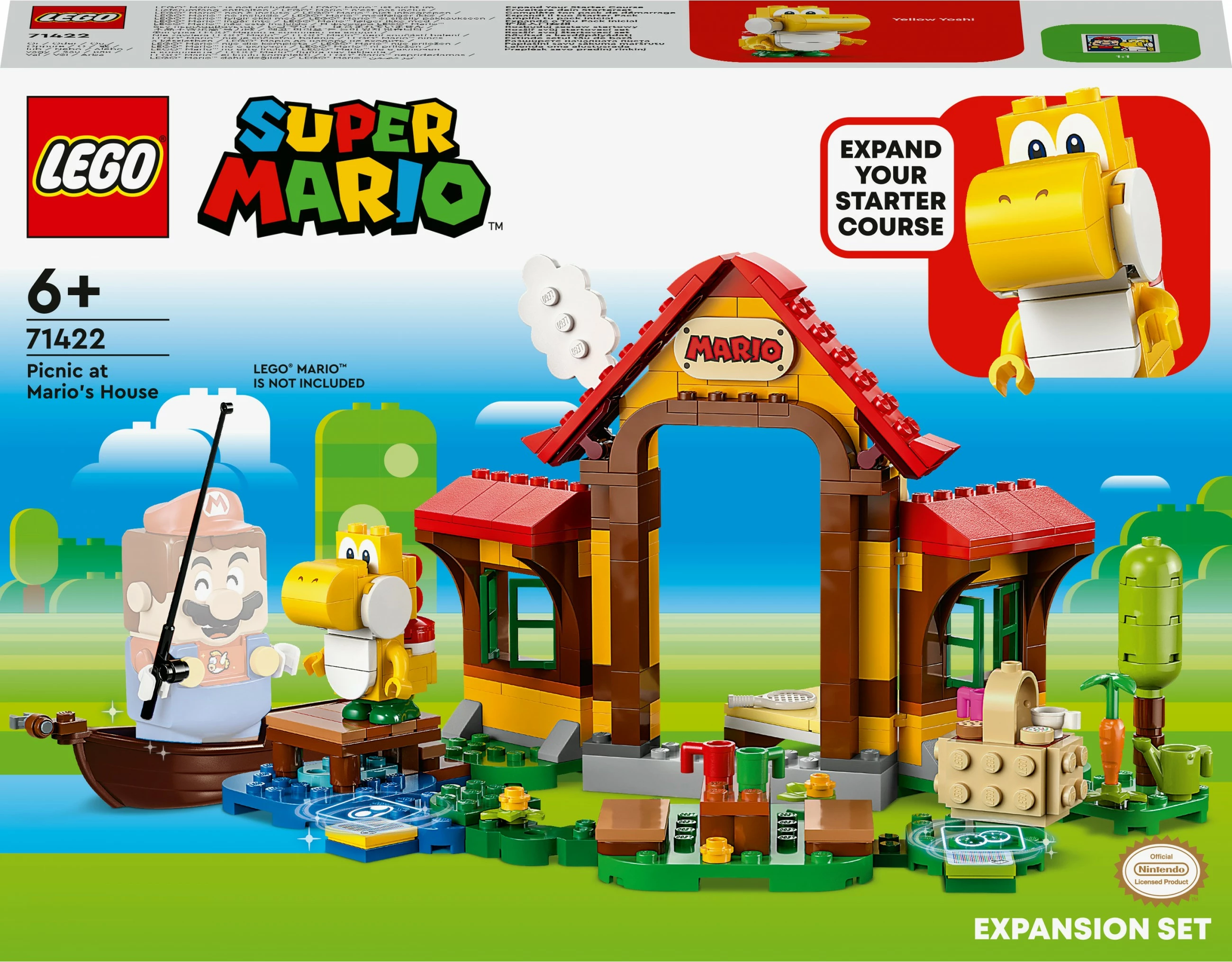 Set ndërtimi LEGO Super Mario, Picnic te Shtëpia e Marios, 259 copë, Multingjyrësh