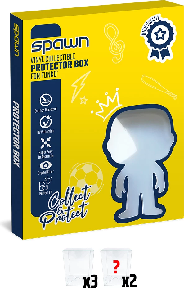 Kuti mbrojtëse Spawn Protector Box për Funko POP!, paketim 3+2 (5 copë), transparente