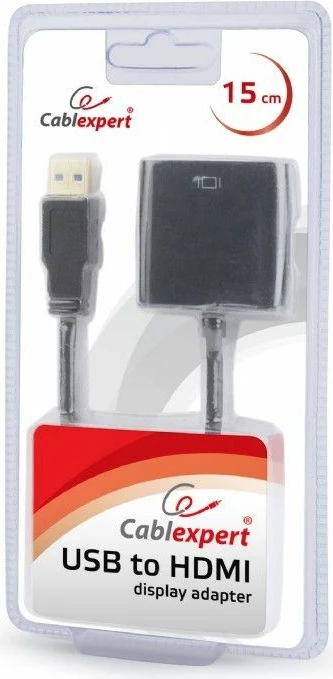 Adapter USB-A në HDMI Gembird A-USB3-HDMI-02 USB 3.0, i zi