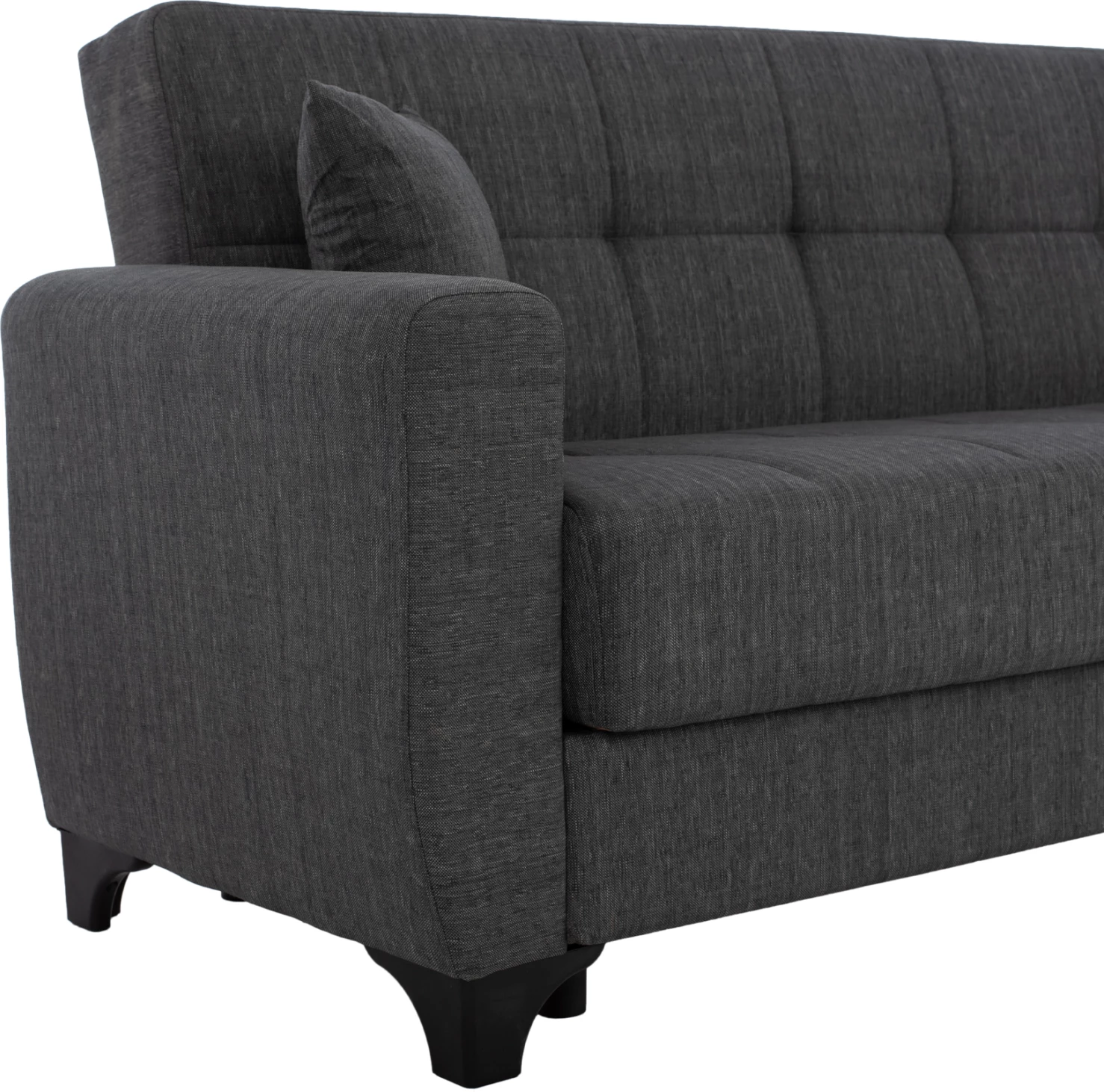 Divan shtrat 2-vendësh, shpinë e lartë, gri, FH3243.03, 160x84x88 cm