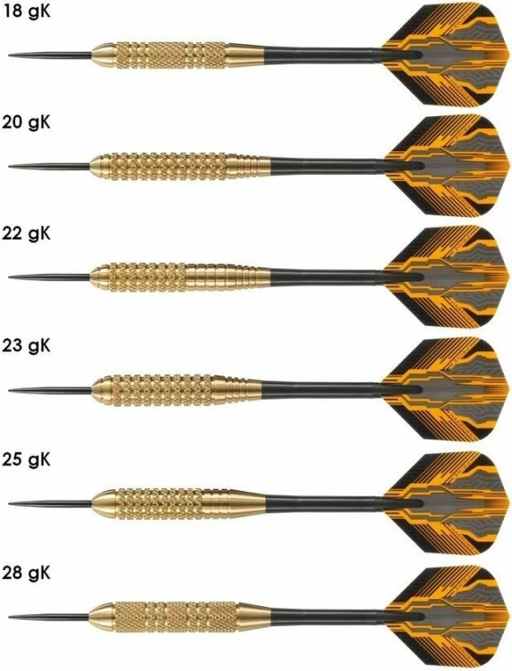 Shigjeta për darts Harrows Club Brass, të zeza dhe të arta