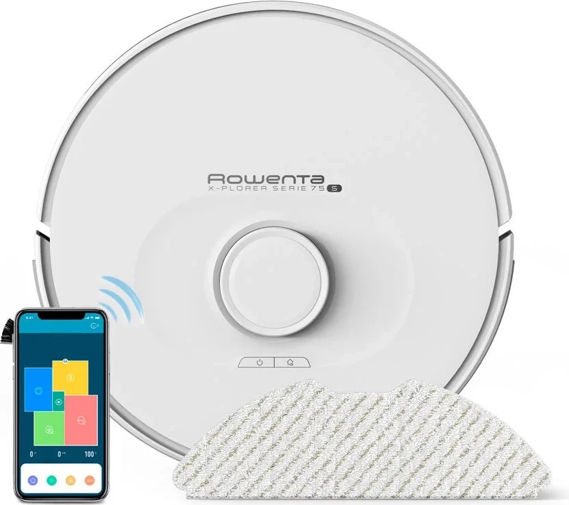 Robot fshesë me korent, Rowenta X-PLORER Series 75 S RR8577WH, depozitë 0.30L, autonomi 120 min, i bardhë