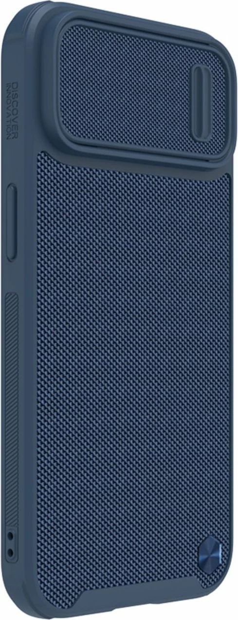 Mbështjellës Nillkin Textured S Case për iPhone 14, me kapak kamere, kaltër