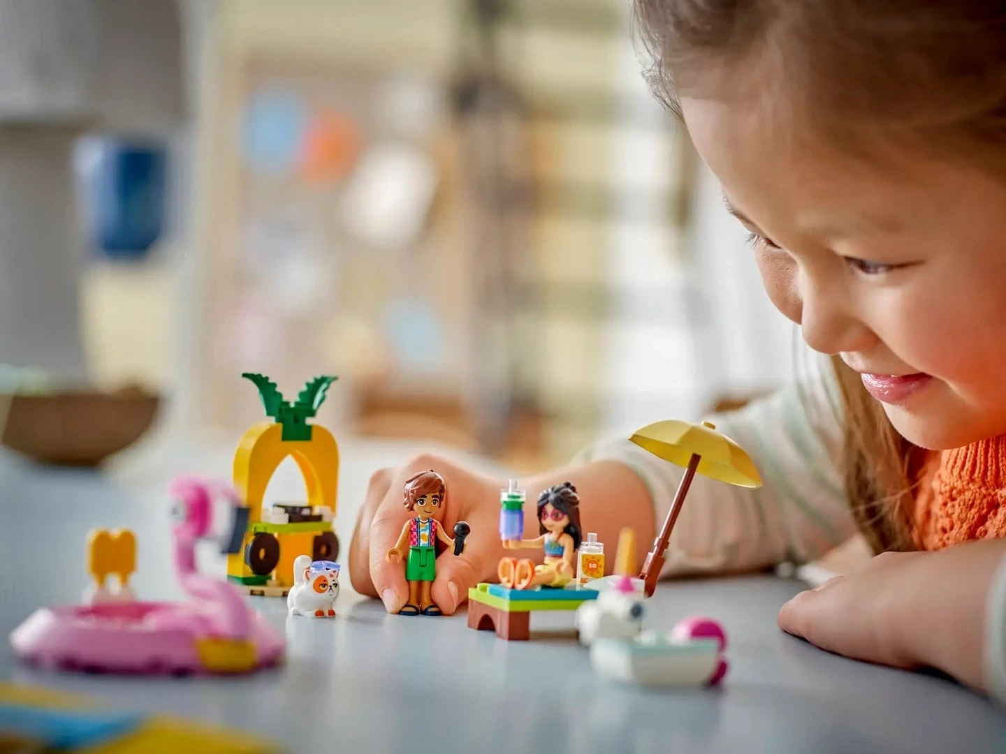 Set lodrash LEGO Friends 42658 Unicorn & Flamingo Pool Party, 99 pjesë