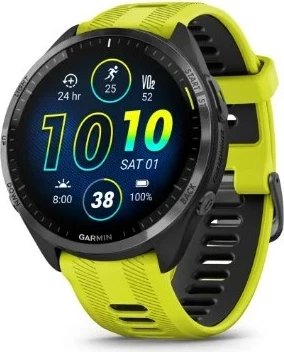 Smartwatch Garmin Forerunner 965, 47 mm, AMOLED, 32 GB, GPS, e verdhë