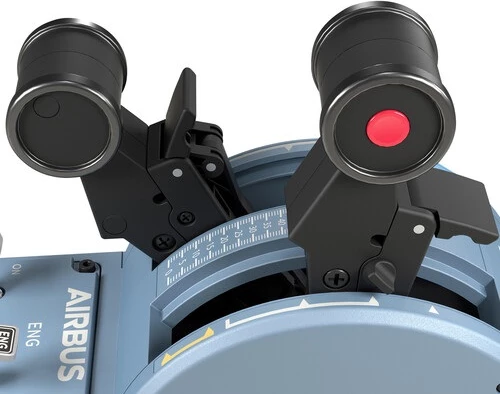 Kontroller gazi (throttle quadrant) për flight simulator Thrustmaster TCA Quadrant Airbus Edition, WW Version, blu