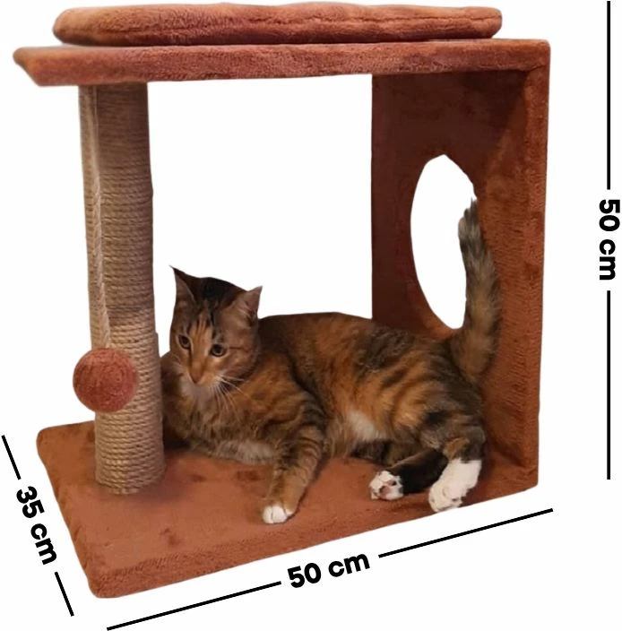 Dërrasë për gërvishtje për mace, Paws & Whiskers, Orla, ngjyrë e kuqe pllake