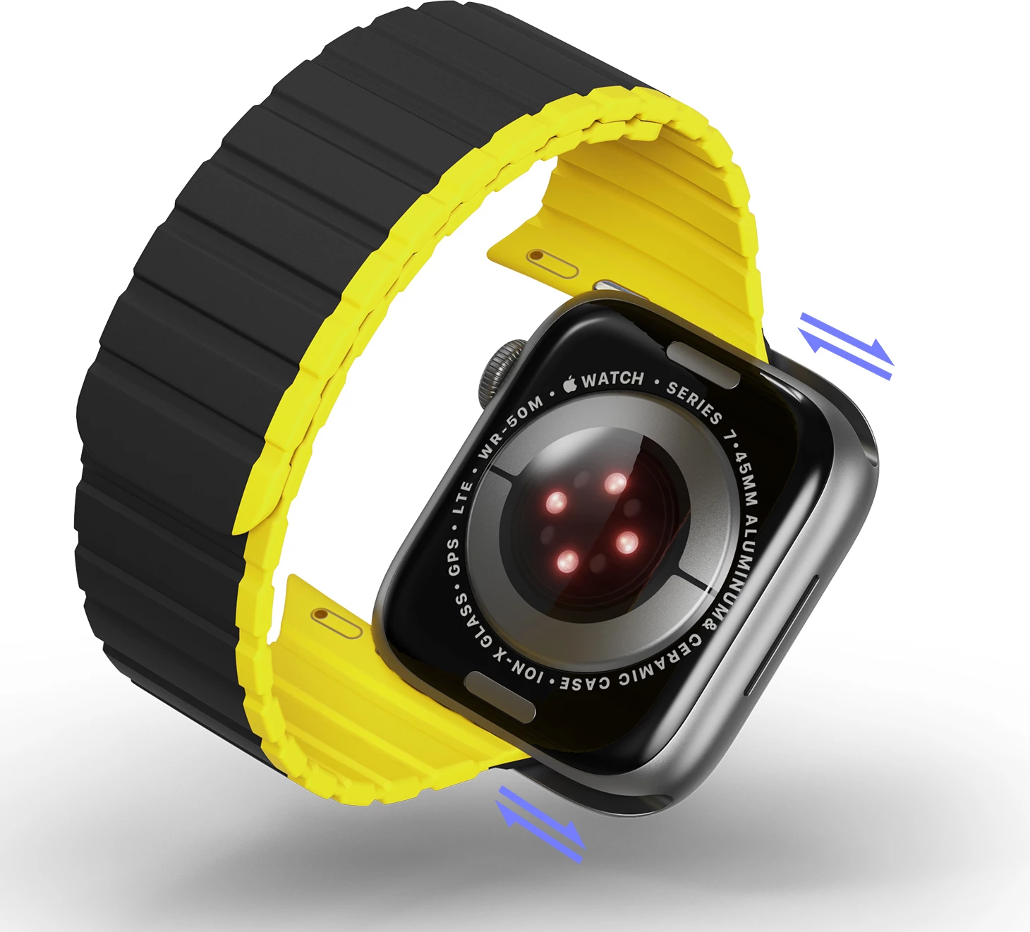 Rrip magnetik për Apple Watch Dux Ducis Strap LD Version, 41/40/38mm, zi/verdhë