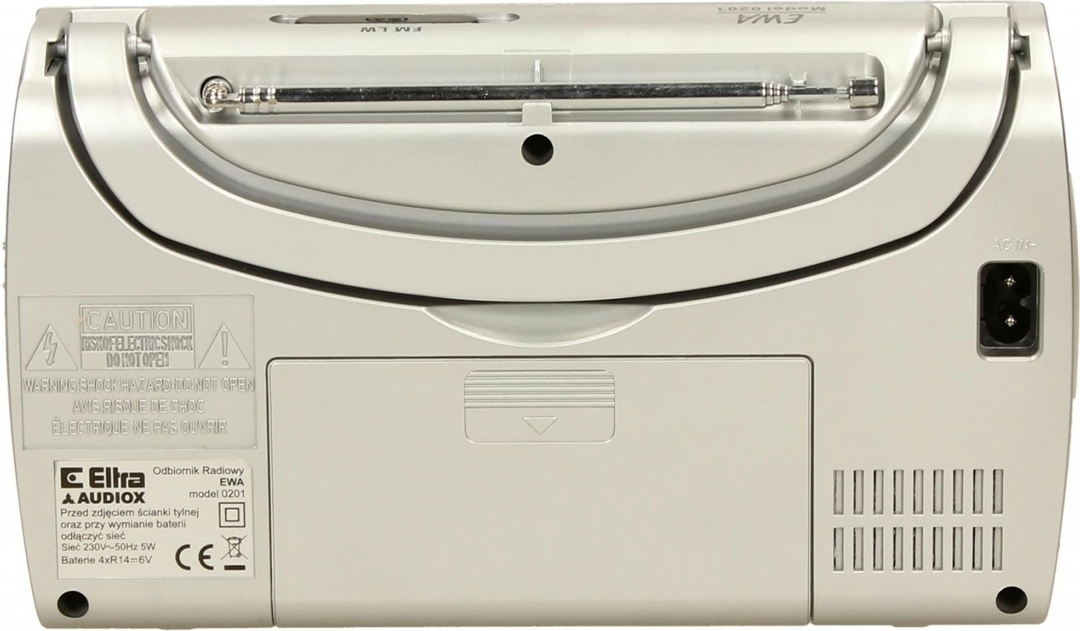 Radio portabile Eltra EWA Silver, mono, AM LW/FM, argjend