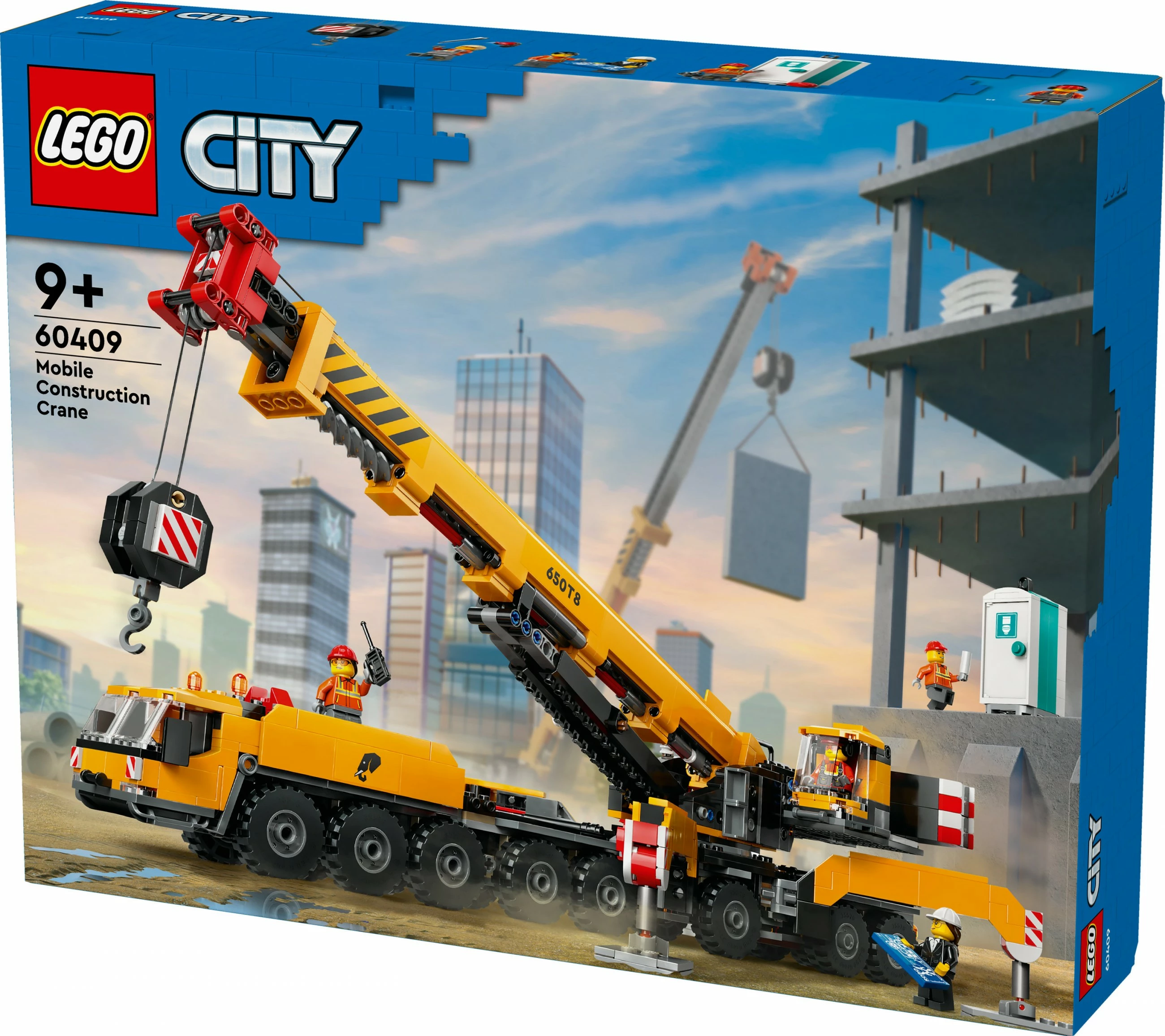 Set ndërtimi LEGO City 60409 vinç ndërtimi mobil, shumëngjyrësh