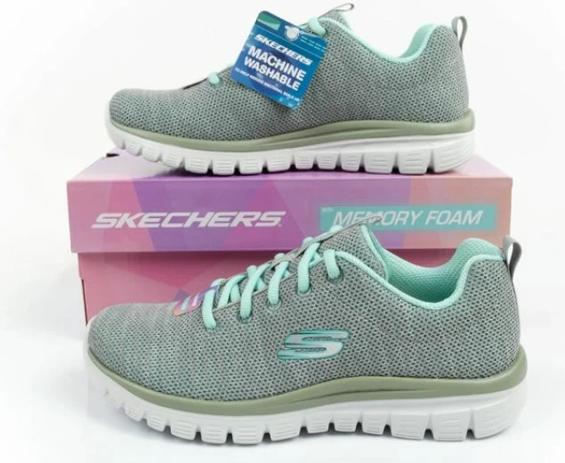 Atlete femra Skechers, të hirit