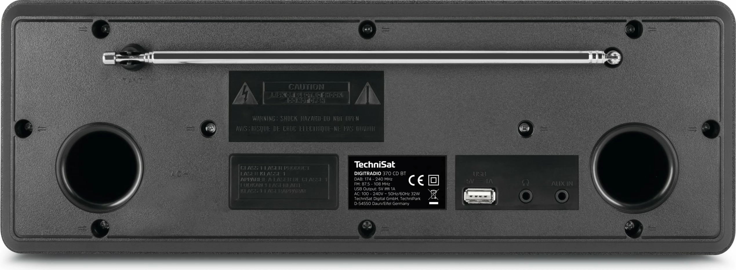 Radio TechniSat DigitRadio 370 CD BT, Bluetooth, CD, e zezë