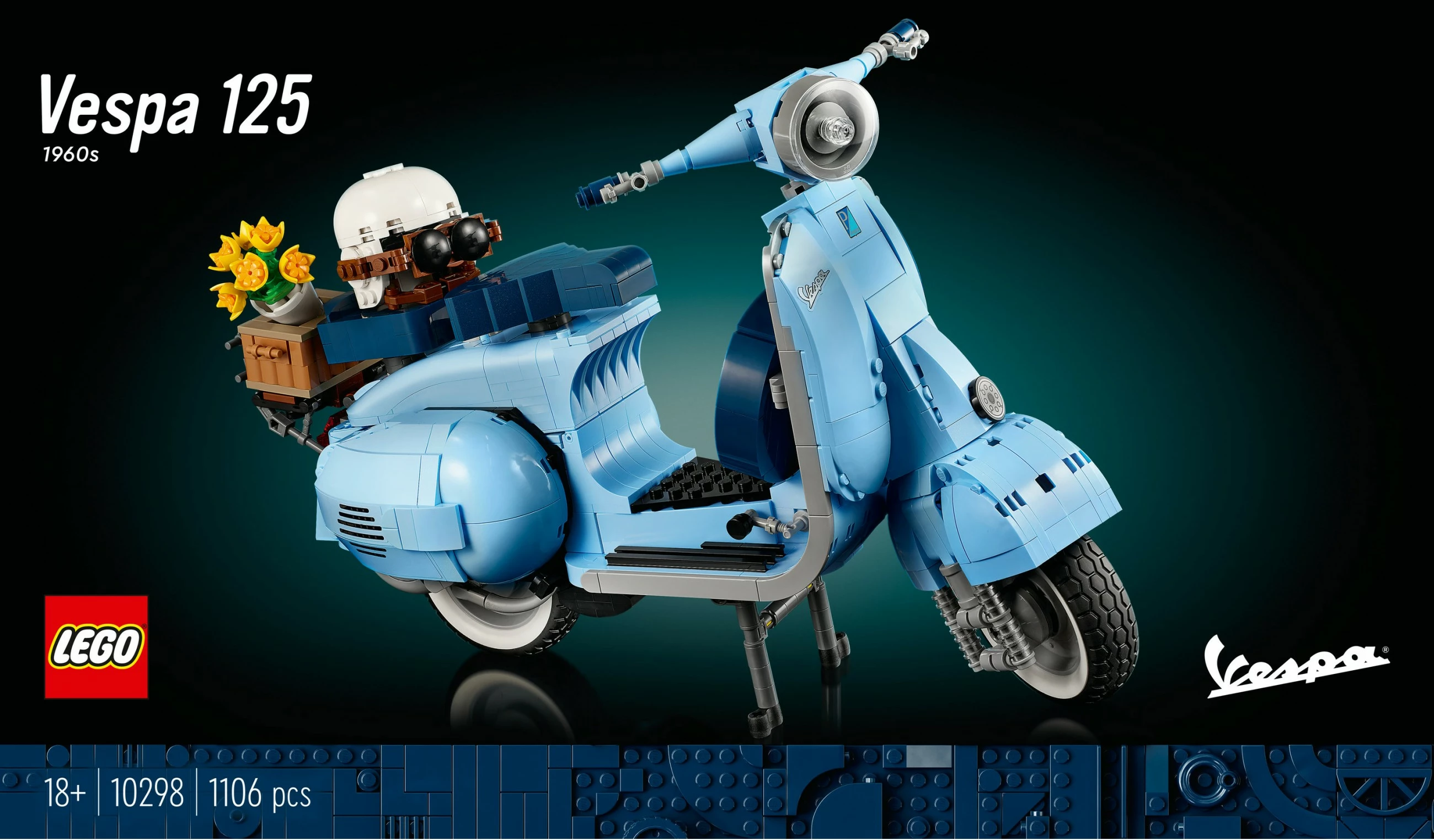 Set ndërtimi LEGO Creator Expert Vespa 125, 1107 pjesë, ngjyrë shumëngjyrëshe