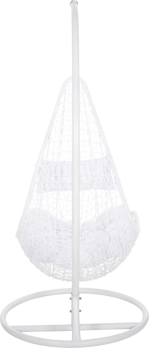 Fole varëse MILLIE FH5996.03 metal-sintetik ratan & jastëkë në të bardhë Φ95x195Hcm