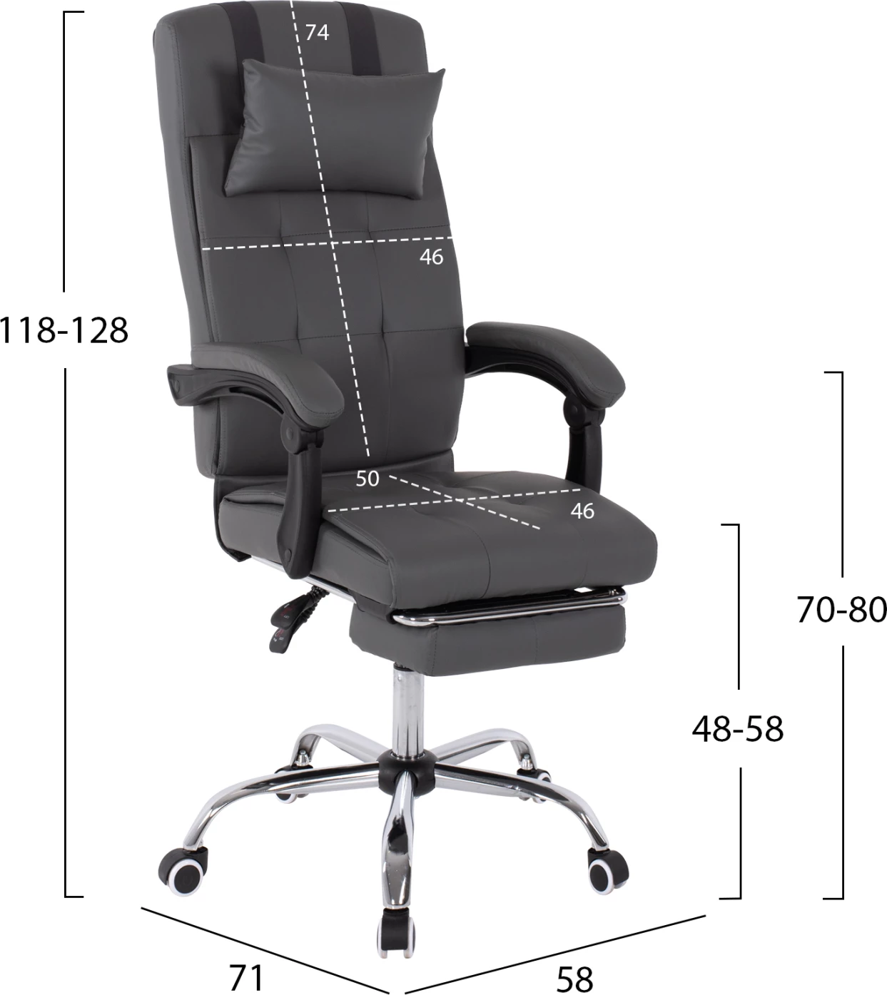 Karrige për zyre FH1057.20, hiri