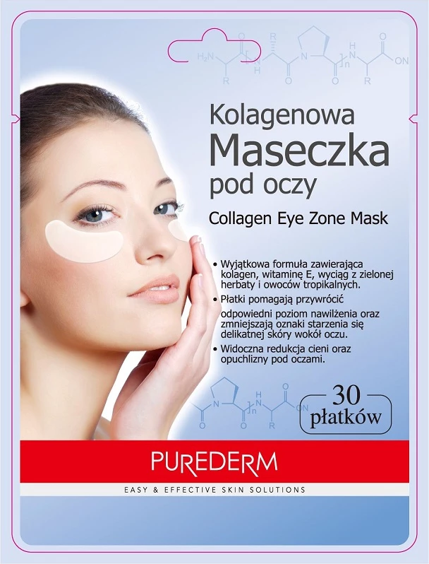 Maskë për sy Purederm Collagen Eye Zone Mask për femra, 30 copë