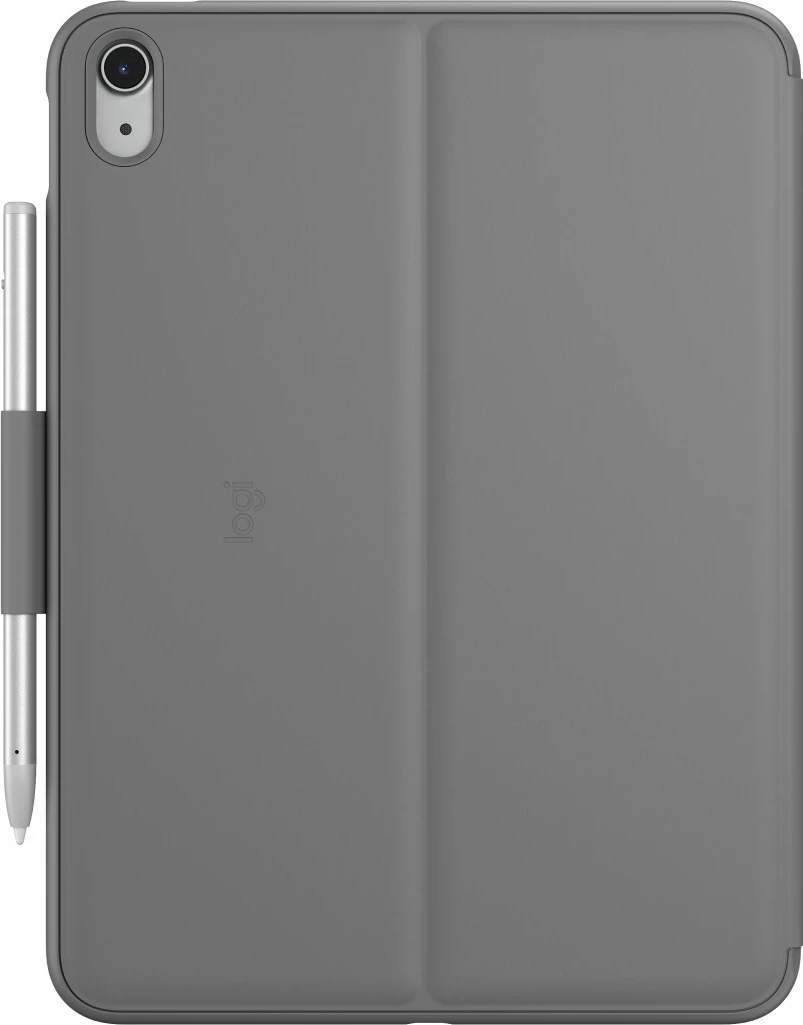 Mbështjellëse me tastierë për iPad (10th gen) Logitech Slim Folio, QWERTZ, hiri