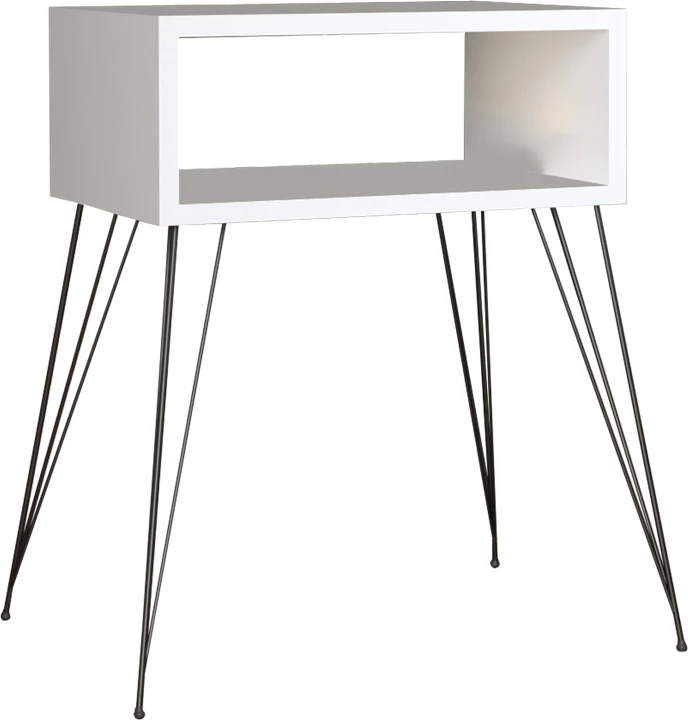 Komodinë Naida, ngjyrë e bardhë, 45x30x57cm