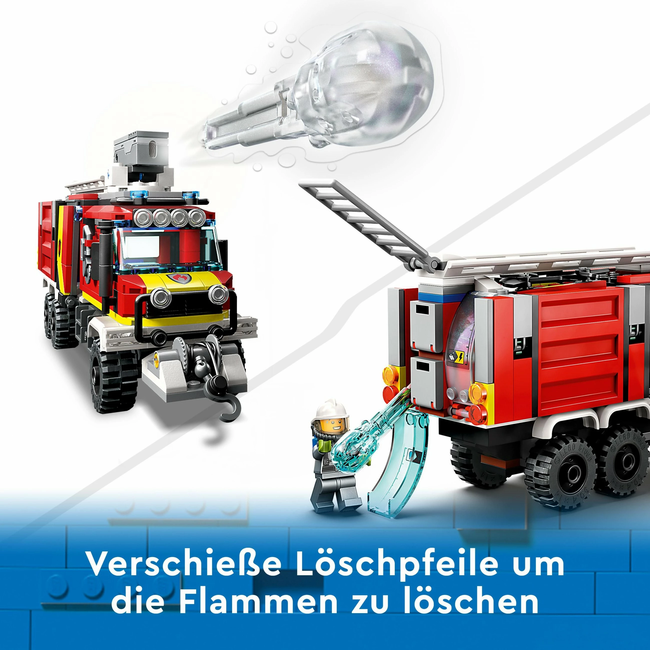 Set ndërtimi LEGO City Fire Command Unit, 502 pjesë, plastikë, shumëngjyrëshe