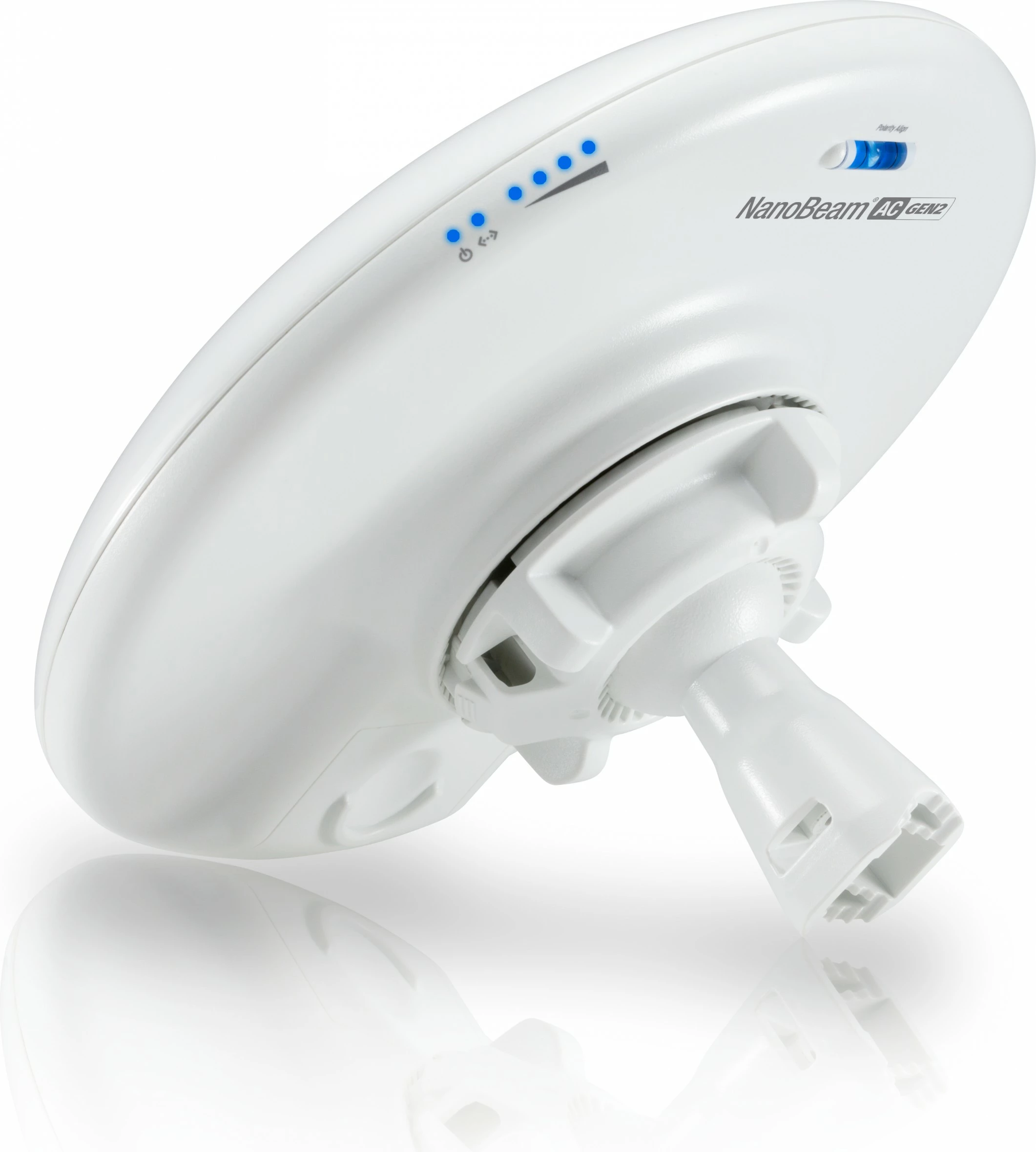 Access point Ubiquiti NanoBeam 5AC Gen 2, 450 Mbit/s, Wi-Fi, 2x Gigabit LAN, e bardhë