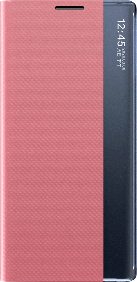 Mbështjellës Hurtel New Sleep Case për Samsung Galaxy S25, me kapak dhe qëndrim, Rozë