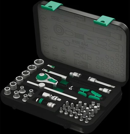 Set çelësash Wera 05003535001, 1/4", 41 pjesë, me rastë metalike