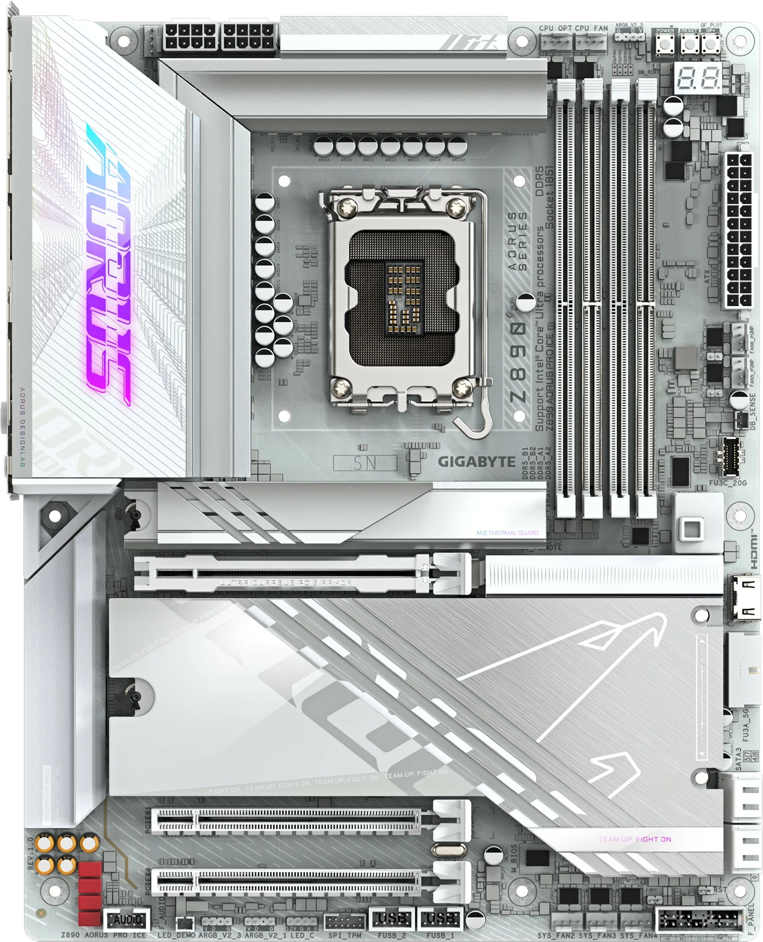 Pllakë amë Gigabyte Z890 AORUS PRO ICE, DDR5, ATX, e bardhë