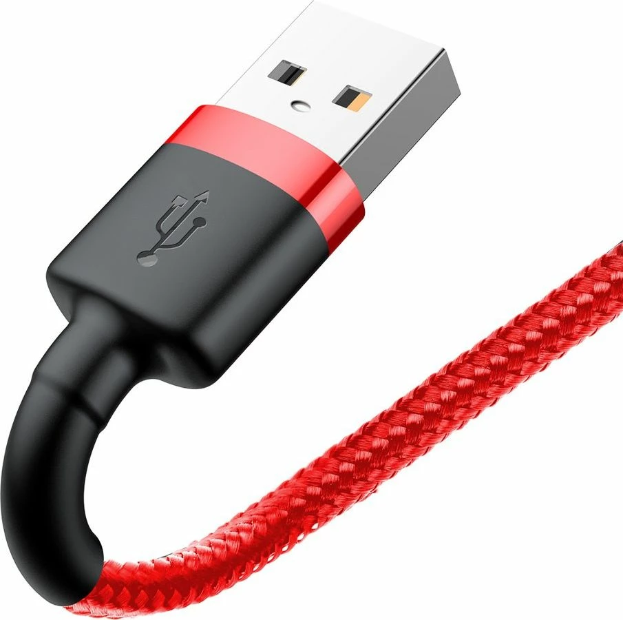 Kabllo USB-A në Lightning Baseus 058882 0.5 m 2.4A, e kuqe