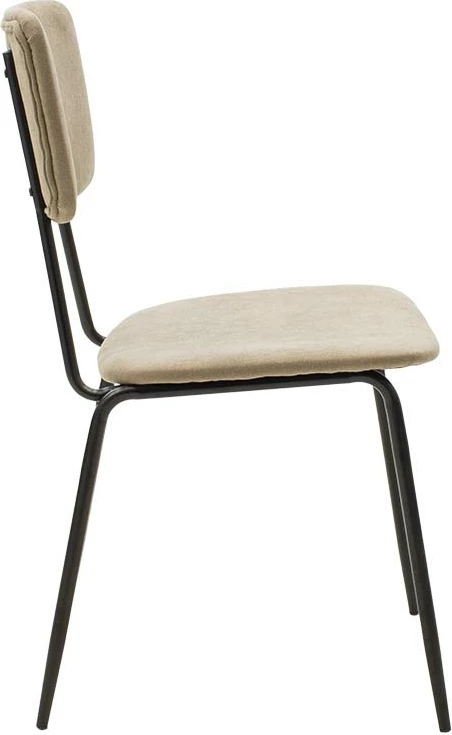 Karrige Tania, pëlhurë antike bezhë, këmbë të zeza, set prej 4 copash