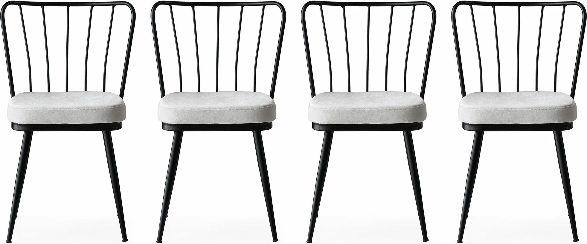 Set karrigesh (4 copë) Skye Decor, Yıldız - 940 V4, ngjyrë e zezë