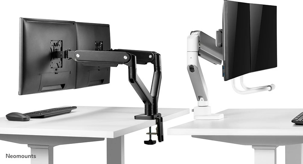 Krah monitori tavoline Neomounts, Clamp/Grommet, 8 kg, 43.2 cm (17"), 81.3 cm (32"), 100 x 100 mm, Bardhë