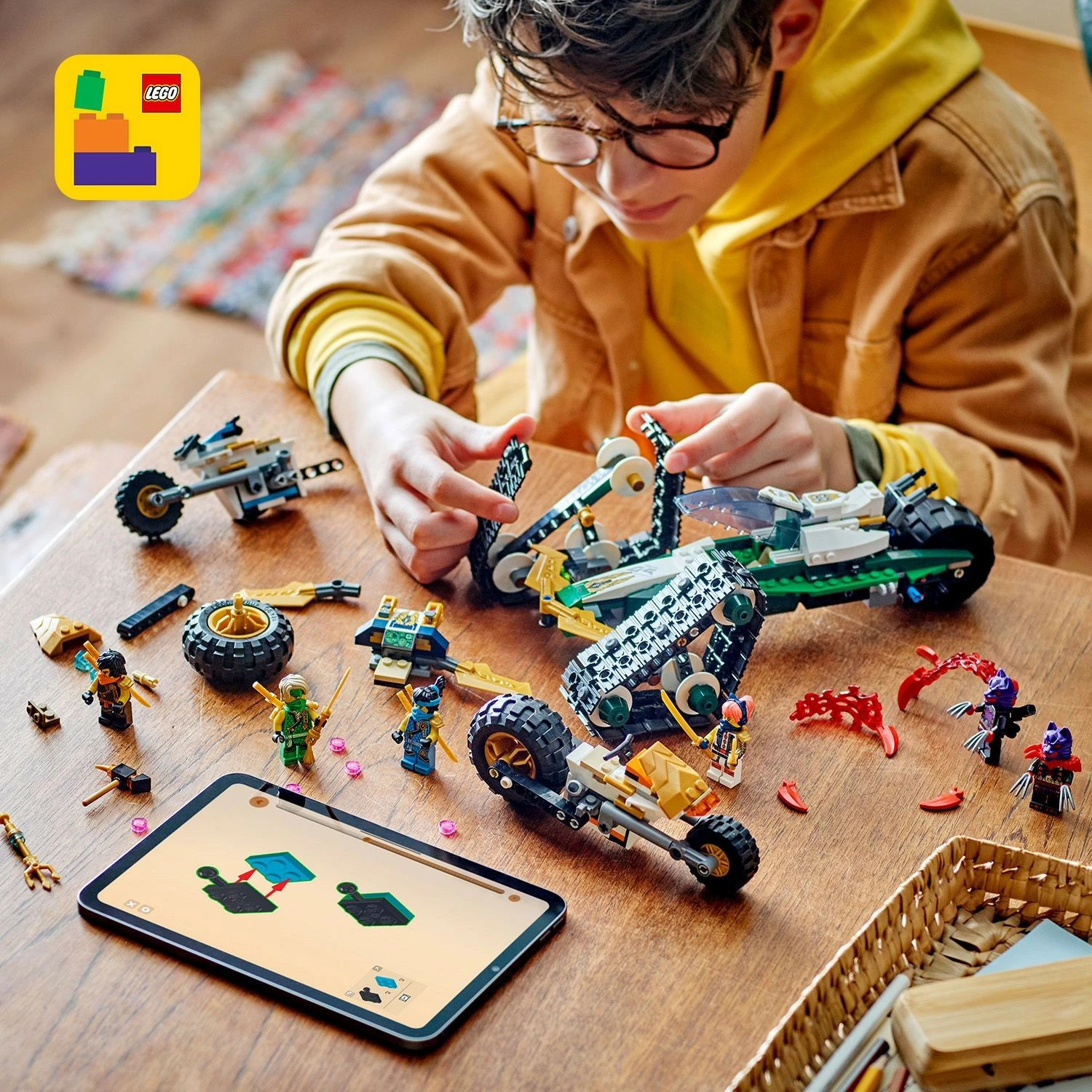 Set ndërtimi LEGO Ninjago 71820 Ninja Team Combo Vehicle, multikolor