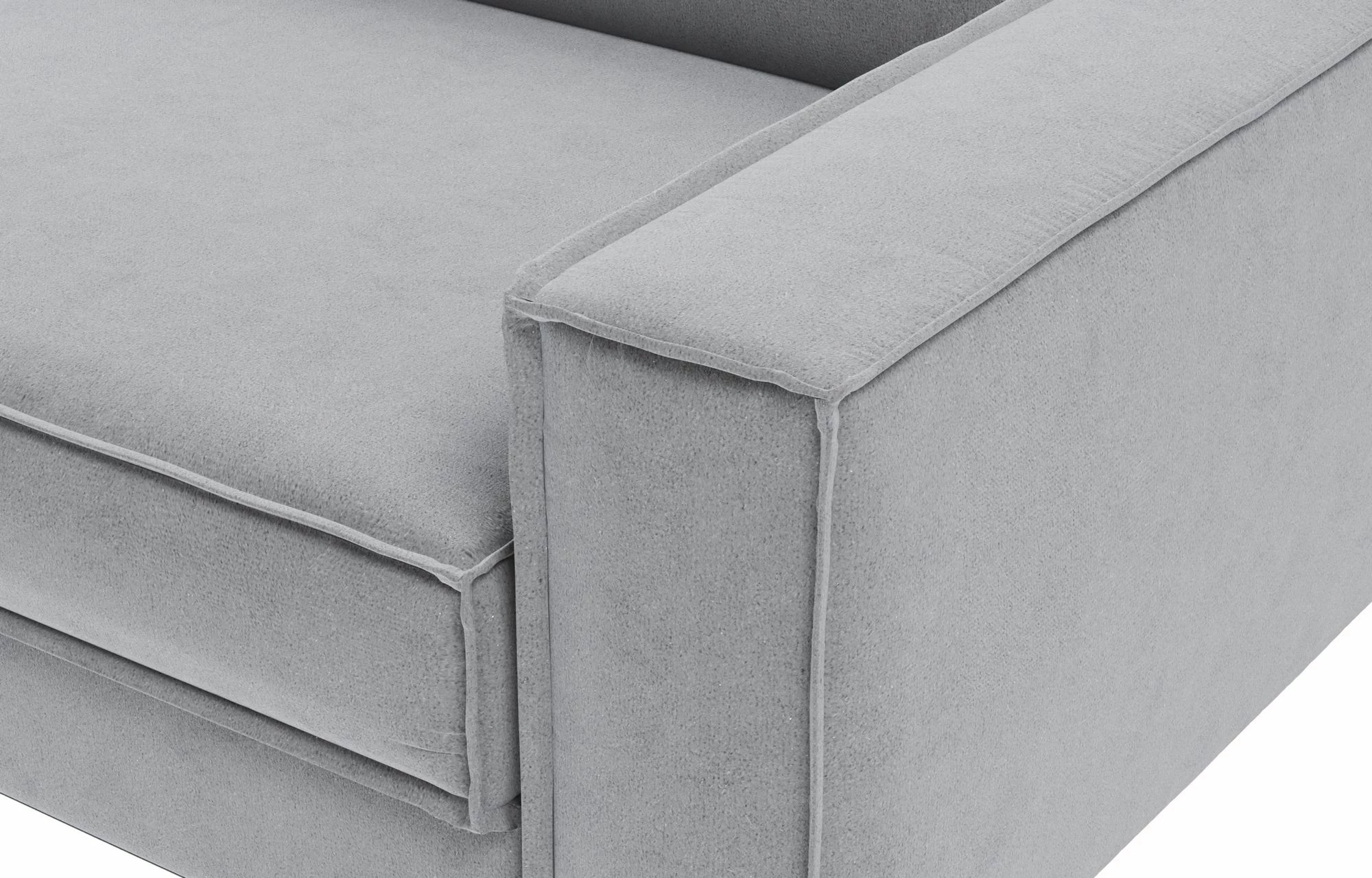 Karrige një vendëshe Atelier del Sofa, ngjyrë gri mjegull, këmbë dru arre, Sparrow 1