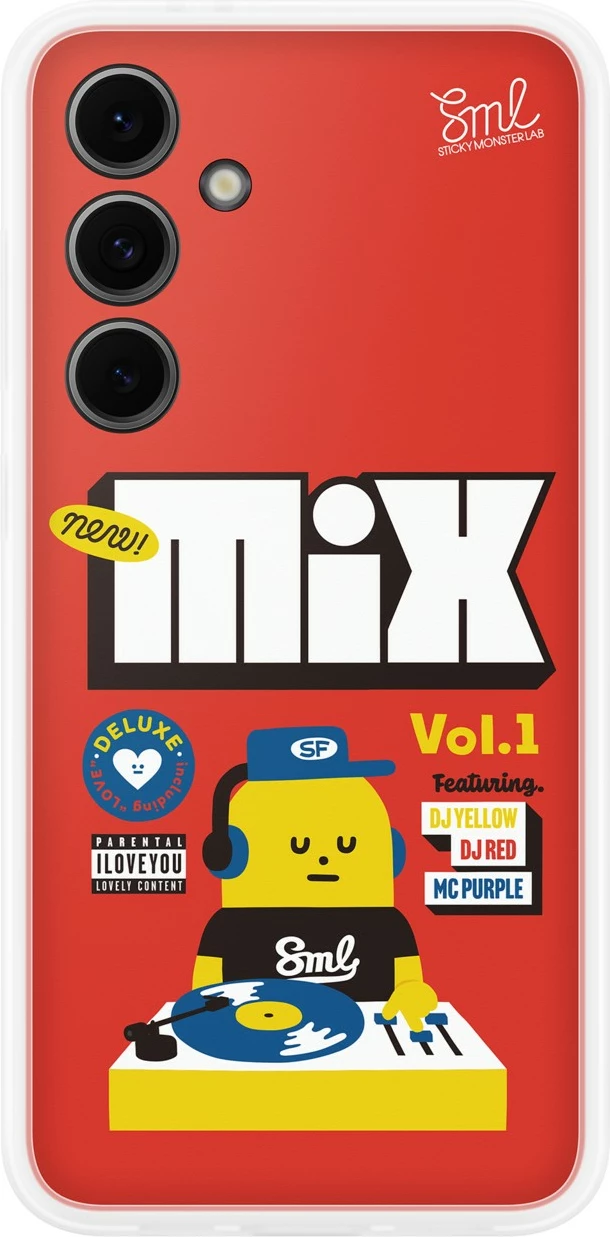 Mbështjellës Samsung Sticky Monster Lab Flipsuit për S24 FE, 17 cm (6.7"), e kuqe