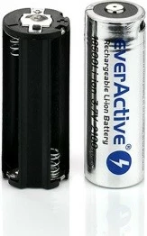 Bateri e rikarikueshme everActive 18500 Li-ion 3.7V, 2100 mAh, USB-C, Silver