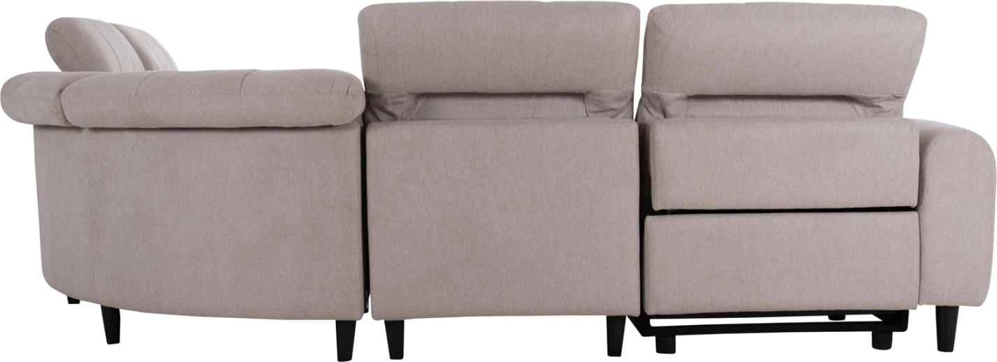 Këndore e madhe me 5 pjesë, 2 ulëse me recliner elektrik, ngjyrë bezhë, ORACLE FH3290.02, 293x293x98cm
