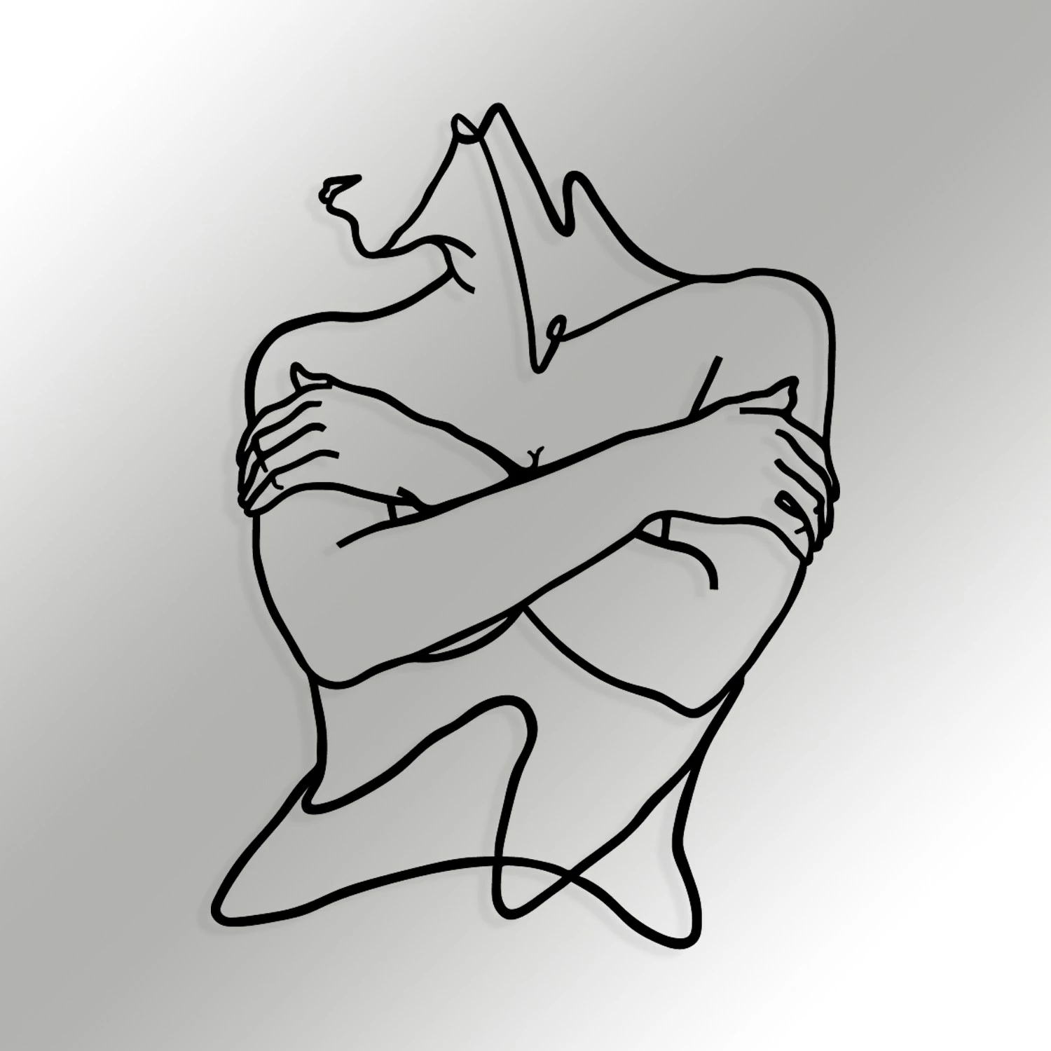 Aksesor dekorativ metalik për mur Wallity, Felicidad