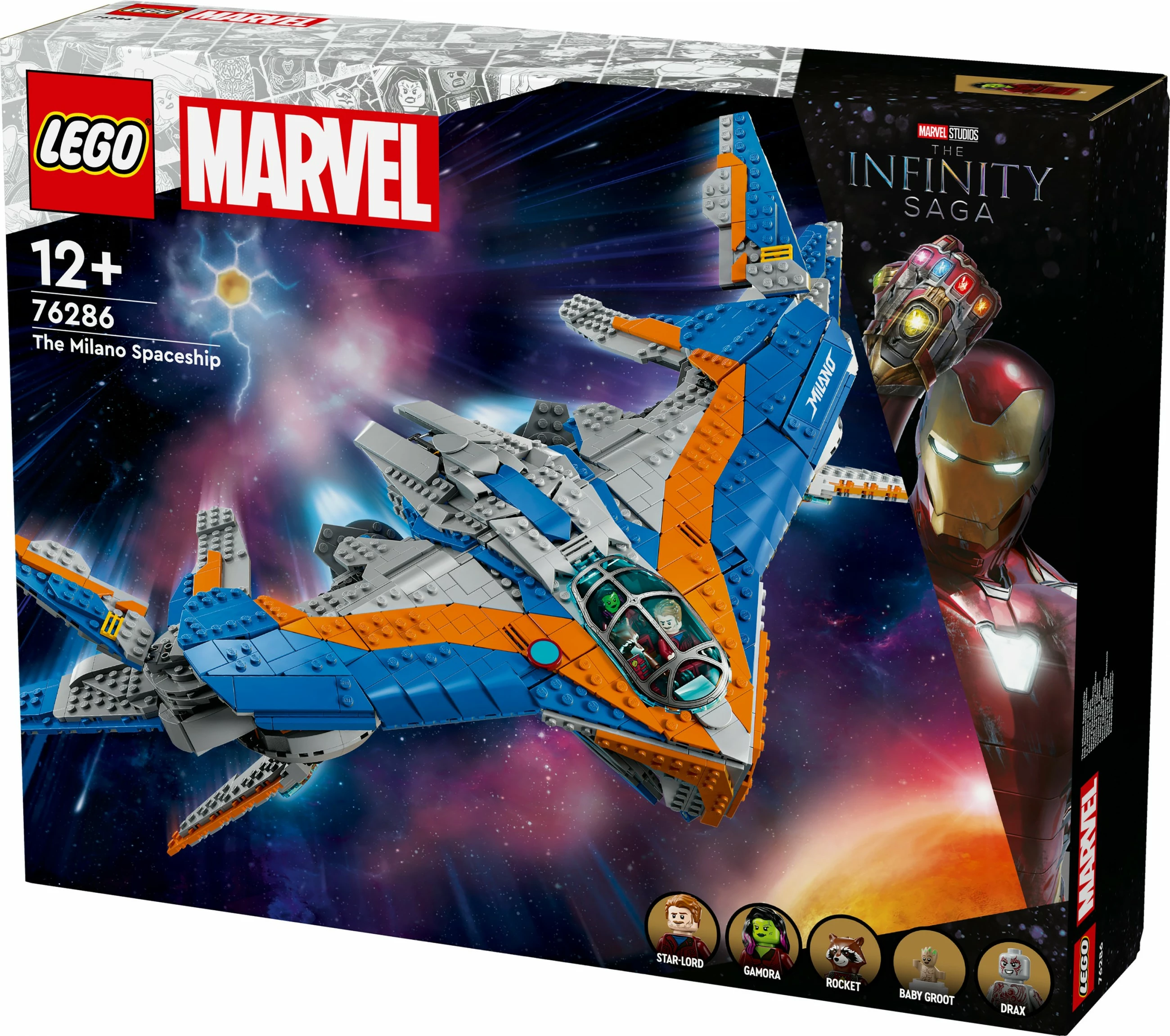 Set ndërtimi LEGO Marvel 76286 Guardians of the Galaxy Die Milano, shumëngjyrësh