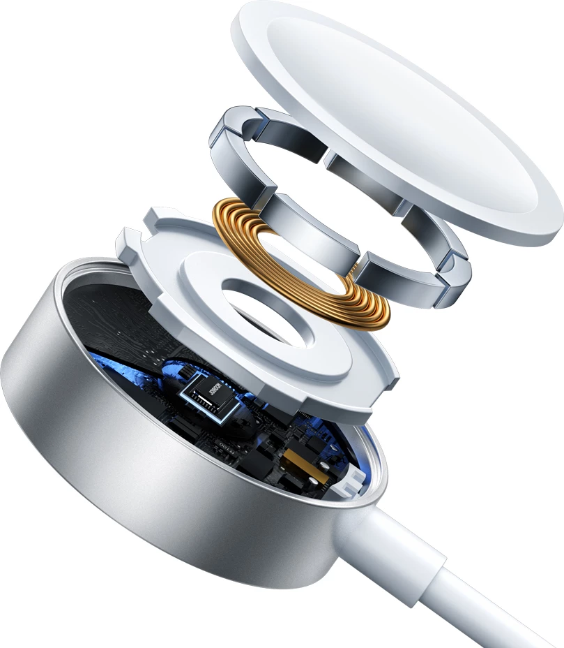 Kabllo karikimi 3-në-1 Joyroom S-IW007, USB-A, magnetik, Lightning, 1.2m, e bardhë