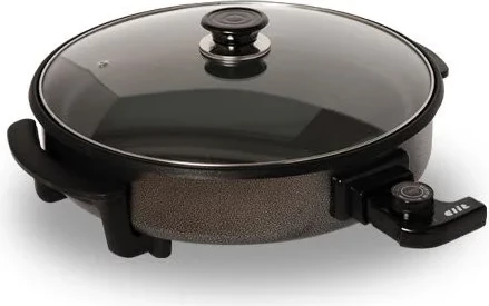 Furrë pice elektrike, Elit, P-40.9, 1500W, diametër 40 cm, enë 9 cm, sipërfaqe jo-ngjitëse, kapak xhami