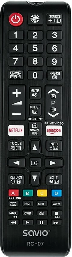 Pilot universal Savio RC-07 për TV Samsung, i zi