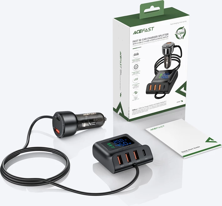 Karikues makine Acefast B11, 138W, 6 porta USB-A/USB-C, i zi