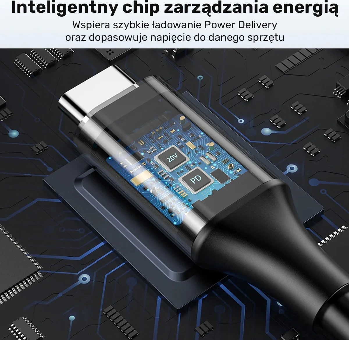 Kablli i energjisë për laptop HP Unitek, 65W USB-C - DC4,5mm, ngjyrë e zezë