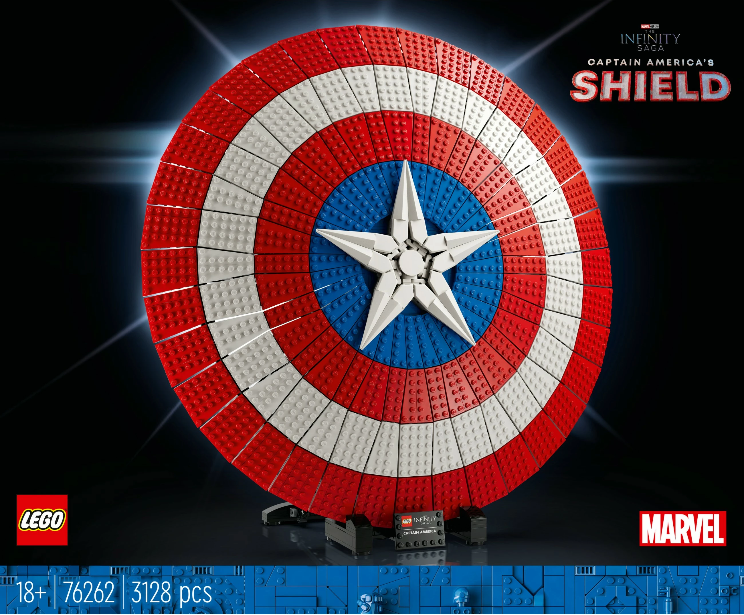 Set ndërtimi LEGO Marvel Super Heroes Captain America's Shield, 3128 pjesë, Multikolor
