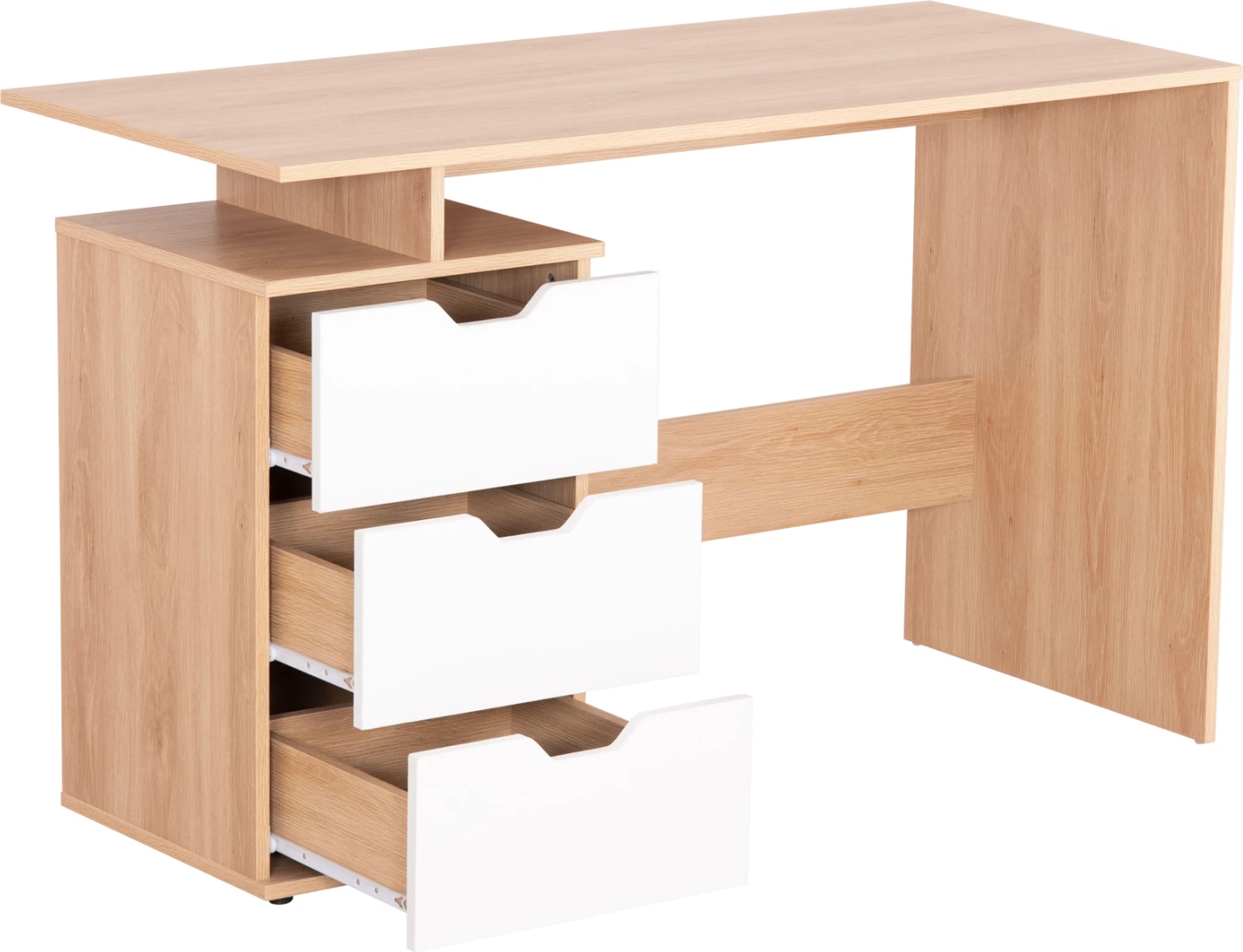 Tavolinë me sirtarë COLT FH18291 melaminë, sonama-bardhë, 120x53x75H cm