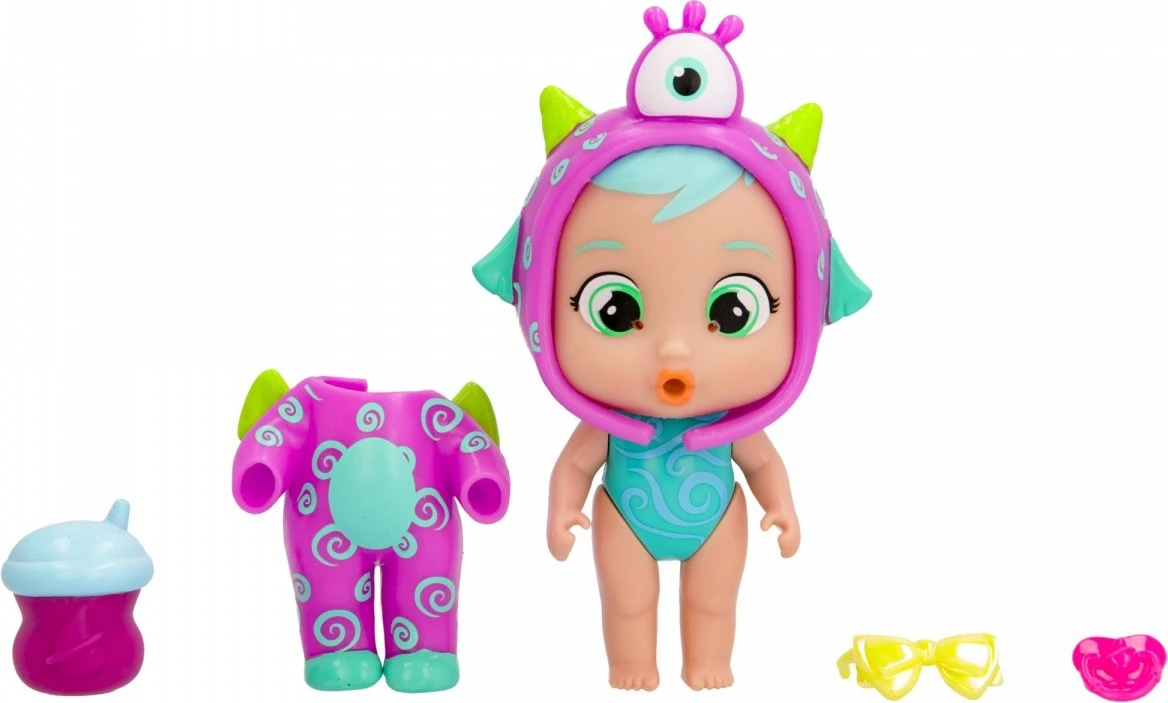 Kukull Cry Babies Stars Jumpy Monsters Fuzz, Tm Toys, IMC913653, plastikë, me aksesorë