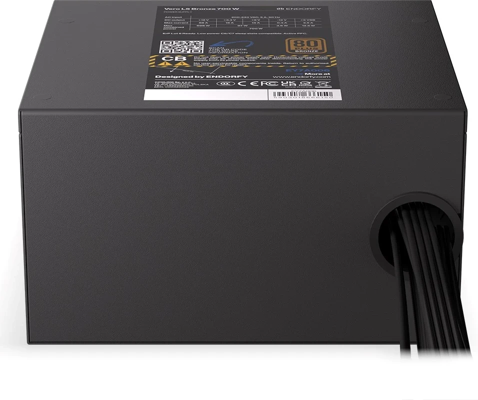 Furnizues i Energjisë ENDORFY Vero L5 Bronze 700 W, i zi